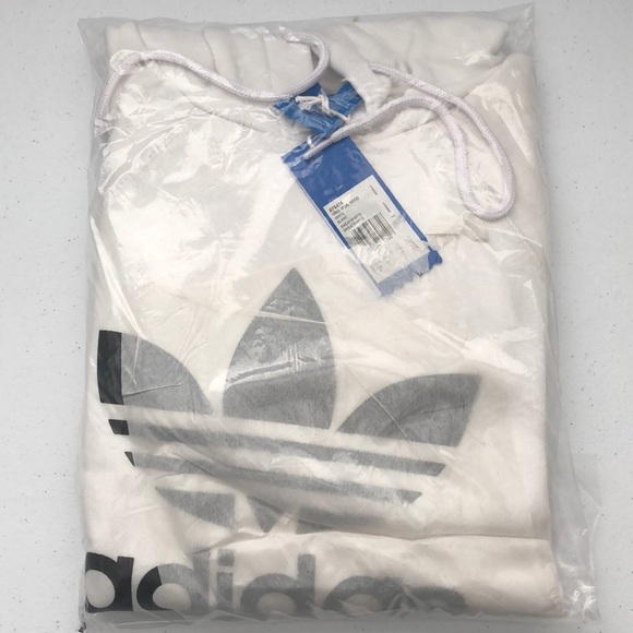 NWT Adidas Originals Trefoil Hoodie WHITE AY6474 - Picture 2 of 3